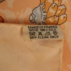 Pre Owned وشاح حرير هيرمس فينتاج مارشي فلوتان دو لاك إنلي وردي