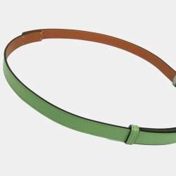 Pre Owned حزام هيرمس كيلي بوكيت جلد 18 حزام عادي بني أخضر