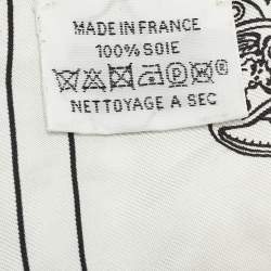 Pre Owned Hermès Black Brides de Gala en Fleurs Silk Twilly 