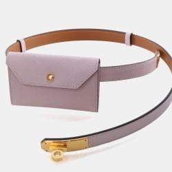 مملو كة مسبقًا Hermes Mauve Pale Epsom Kelly Pocket Belt 18