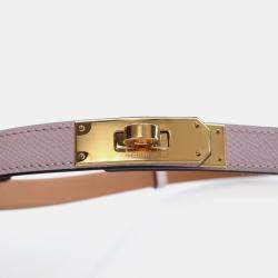 مملوكة مسبقًا Hermes Mauve Pale Epsom Kelly Pocket Belt 18
