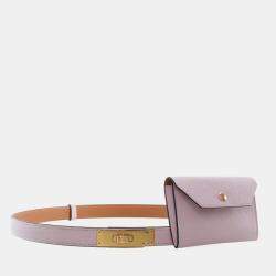 مملوكة مسبقًا Hermes Mauve Pale Epsom Kelly Pocket Belt 18