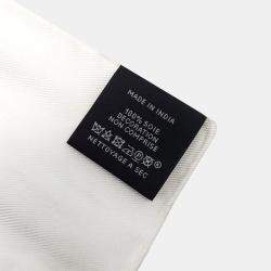 Pre Owned Hermes White Multicolor Silk Stole