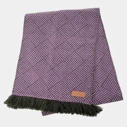 Pre Owned وشاح هيرمس كشمير بنفسجي أخضر