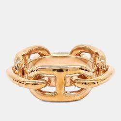Pre Owned Hermes Gold Scarf Ring