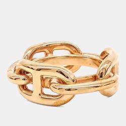Pre Owned Hermes Gold Scarf Ring