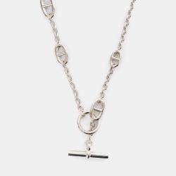 مملوكة مسبقًا Hermes Sterling Silver Farandole 160 Necklace