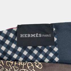 Pre Owned وشاح هيرمس حرير بني