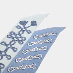 Pre Owned Hermes Twilly Blue Silk Scarf