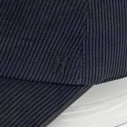 Pre Owned Hermes Navy Blue Corduroy Cap