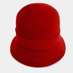 Pre Owned Hermes Red felt hat