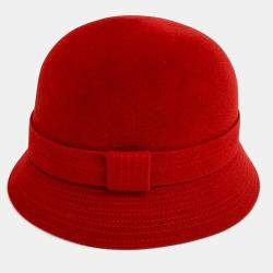Pre Owned Hermes Red felt hat