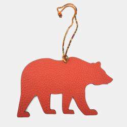 Pre Owned Hermes Petit H (Petit Hache) Bear Bag Charm