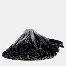 Pre Owned Hermes Carmen Black Leather Tassel Keyring