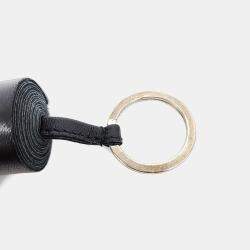 Pre Owned Hermes Carmen Black Leather Tassel Keyring