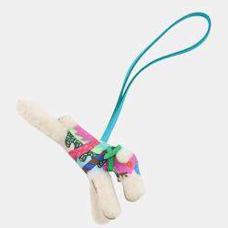 مملوكة مسبقًا Hermes Buddy Bag Charm Aloha Blue Hydra/Vert Comics Lambskin Mouton