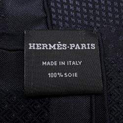 مملوكة مسبقًا وشاح هيرمس حرير جاكار مربع عملاق "كوتشينغ" بحجم مائة وخمسة وثلاثون إنكري / مارين 