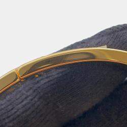 Pre Owned Hermes Clich Cheetah Size Pm Orfevre/Jaune D'Or/White Enamel Metal