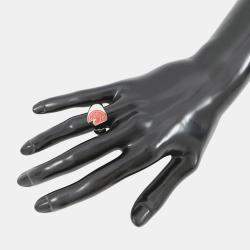 Pre Owned خاتم هيرمس كاروسيل مقاس تي ٥٨ ميدان برتقالي معدن