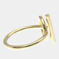 مملوكة مسبقًا خاتم هيرمس إيكاب مرصع بالماس ذهب وردي 18 قيراط خاتم موضة مرصع بالماس ذهب وردي