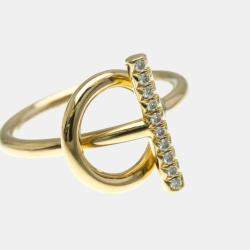 مملوكة مسبقًا خاتم هيرمس إيكاب مرصع بالماس ذهب وردي 18 قيراط خاتم موضة مرصع بالماس ذهب وردي