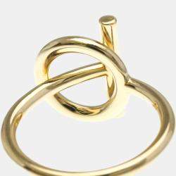 مملوكة مسبقًا خاتم هيرمس إيكاب مرصع بالماس ذهب وردي 18 قيراط خاتم موضة مرصع بالماس ذهب وردي