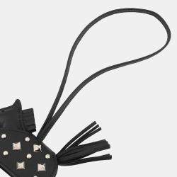 Pre Owned قفل هيومز روديو روبو أسود جلد الحمل مرصّع بحجم متوسط