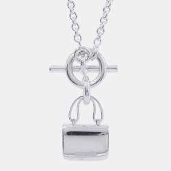 Pre Owned قلادة هيرمس كونستانس أميوليت Sv925