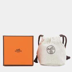 Pre Owned سوار هيرميس "مدور" ألومنيوم حجم كبير T3 أسود ألمنيوم