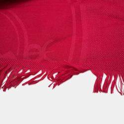 Pre Owned Hermes New Libris Stole Casisil Size 140 Pink Cashmere85% Silk15%