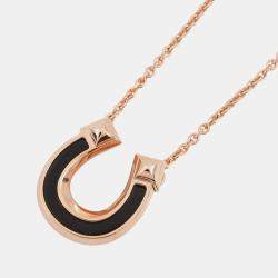 مملوكة مسبقًا قلادة هيرمس "جوكت" حجم متوسط معدن أسود إبصوم