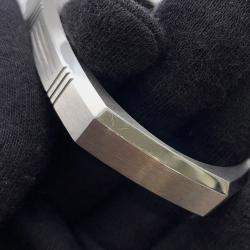 Pre Owned Hermes Toolbox Bangle Size T4 Stainless Steel