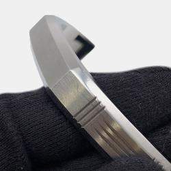 Pre Owned Hermes Toolbox Bangle Size T4 Stainless Steel