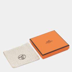 Pre Owned Hermes Luli Godronne Double Tour Bracelet Black Swift Leather