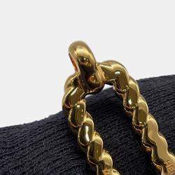 Pre Owned Hermes Luli Godronne Double Tour Bracelet Black Swift Leather