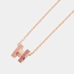 مملوكة مسبقًا قلادة هيرمس بوب آش روكابار مقاس صغير لاكر تجميلي مطلي ذهب