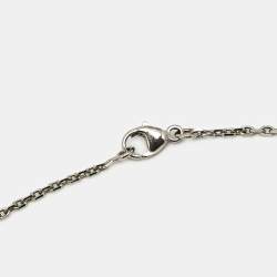 Pre Owned Hermes Mini Pop H Enamel Palladium Plated Necklace