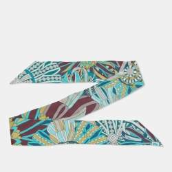 مملوكة مسبقًا Hermes Multicolor Printed Silk Twilly