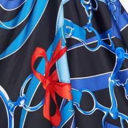 Pre Owned Hermes Blue Silk La Promenade du Matin Giant Triangle