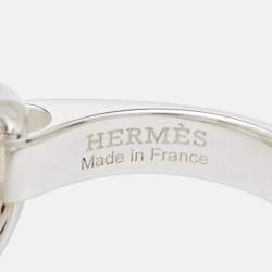 Pre Owned Hermès Galop Sterling Silver Ring Size 51