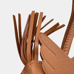 Pre Owned دلاية حقيبة هيرمس روديو بيغاسوس جلد خروف ذهبي مقاس صغير جدًا