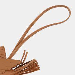 Pre Owned دلاية حقيبة هيرمس روديو بيغاسوس جلد خروف ذهبي مقاس صغير جدًا