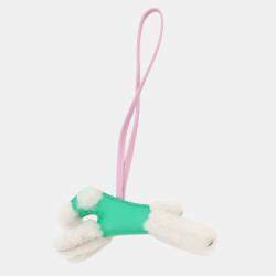 Pre Owned تَميمة هيرميس بوادي شنطة سحرية مينت/موف سلفستر جلد خروف موتون