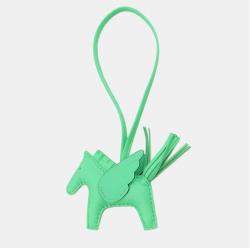 Pre Owned هيرمس روديو بيغاسوس من جلد الحمل فيرتكوميك بحجم صغير