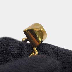 Pre Owned Hermes Belt Jaune Poussin/White Swift Leather Epsom Metal Size 70