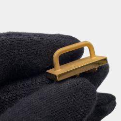 Pre Owned Hermes Belt Jaune Poussin/White Swift Leather Epsom Metal Size 70