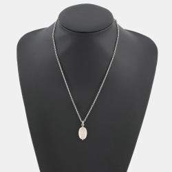 Pre Owned Hermes Mini Mayon Necklace Size Pm Claim Lacquer Metal