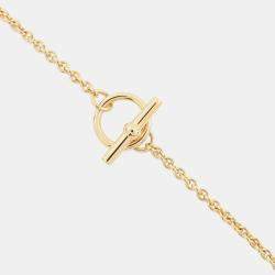 Pre Owned Hermes Mini Mayon Necklace Size Pm Claim Lacquer Metal