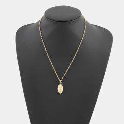 Pre Owned Hermes Mini Mayon Necklace Size Pm Claim Lacquer Metal