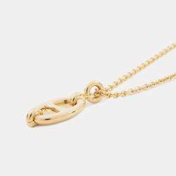 Pre Owned Hermes Mini Mayon Necklace Size Pm Claim Lacquer Metal